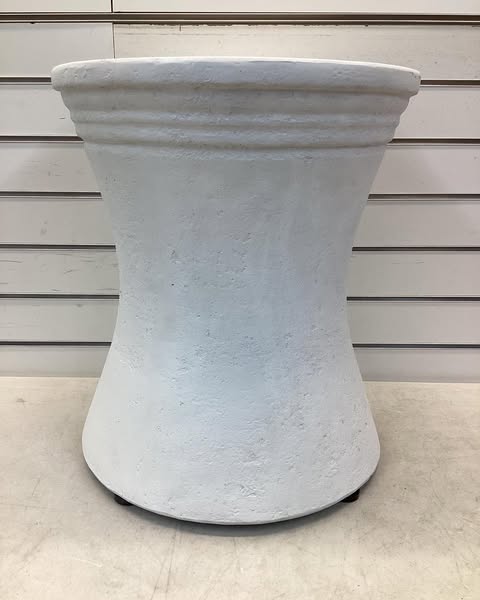 White Faux Stone Patio Accent Table - Threshold