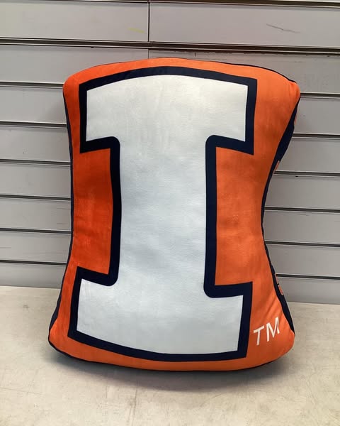 Logo Brands Illinois Fighting Illini XL Puff Pillow