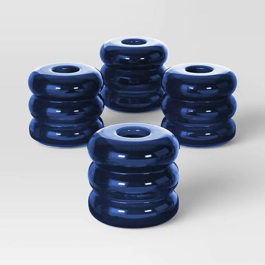 4pk Bubble Glass Taper Candle Holder - Room Essentials