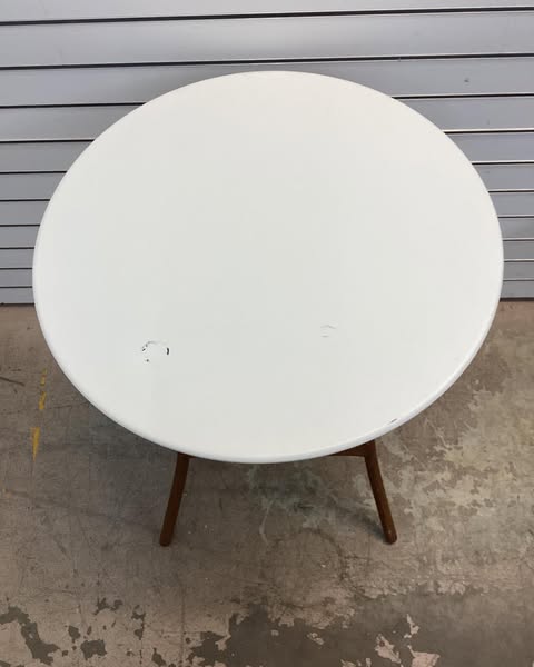 French Cafe Folding Round Patio Bistro Table White - Threshold