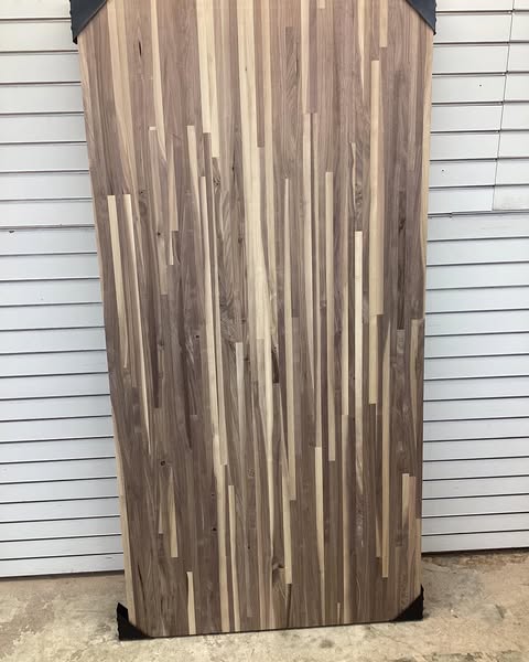 AMERICAN HARDWOOD INDUSTRIES 6 ft. L x 36 in. D Unfinished Walnut Solid Wood Butcher Block Countertop Island with Square Edge