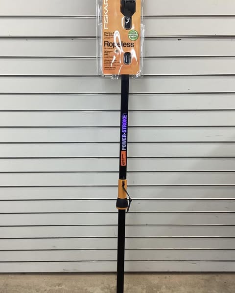 FISKARS 9234 Pole Pruner, 1-1/4 in Dia Cutting Capacity, Steel Blade, 62 in L Extension