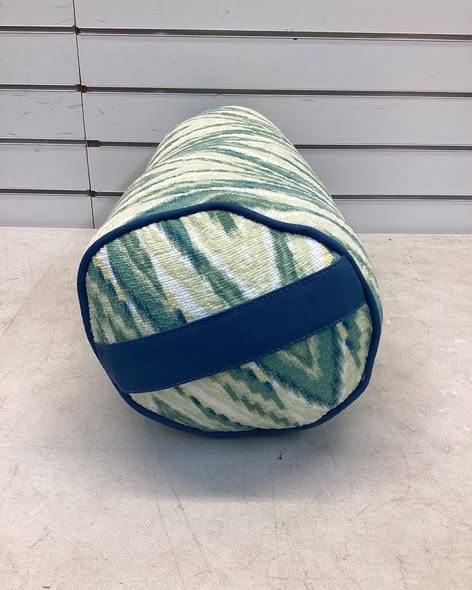 20"x8" Terry Printed Chenille Outdoor Lumbar Bolster Pillow Cool Ikat - Threshold