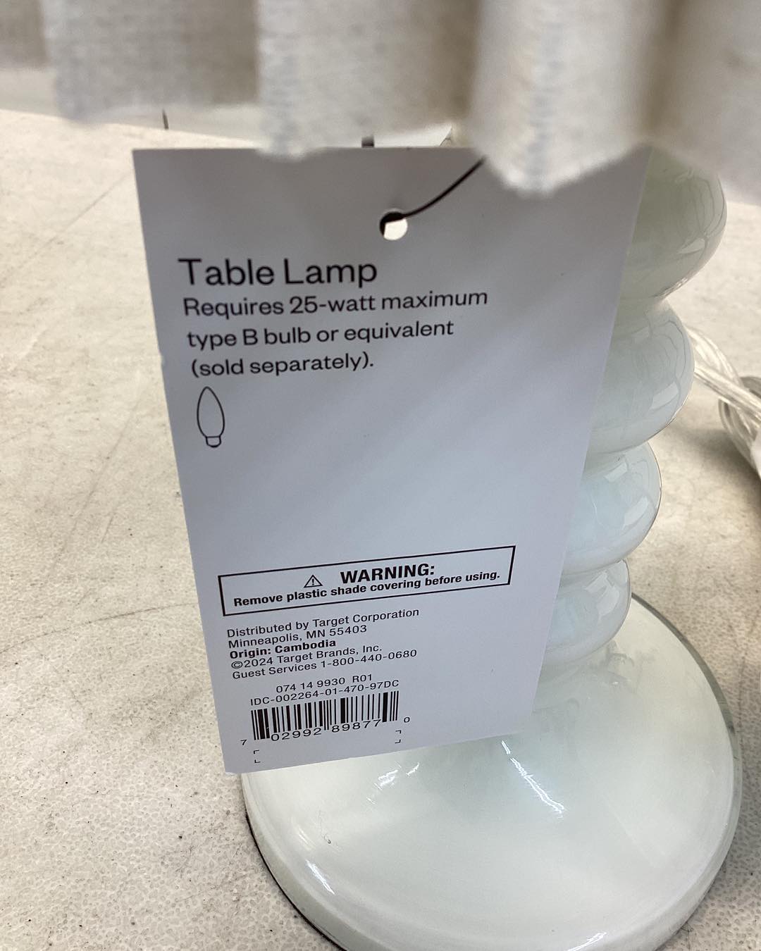 Mini Stick Table Lamp with Pleated Shade - Room Essentials