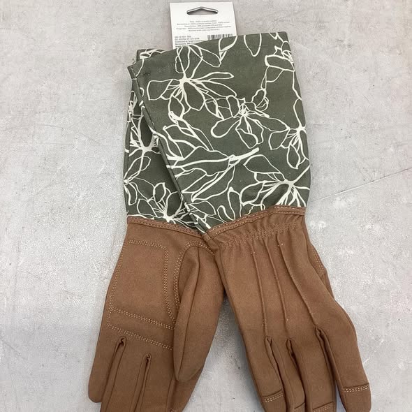 Duck Canvas Scribble Floral Rose Picker Gloves One Size Green - Threshold
