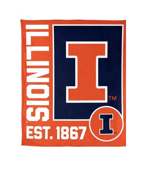 Illinois Fighting Illini 60"x70" Super Plush Blanket