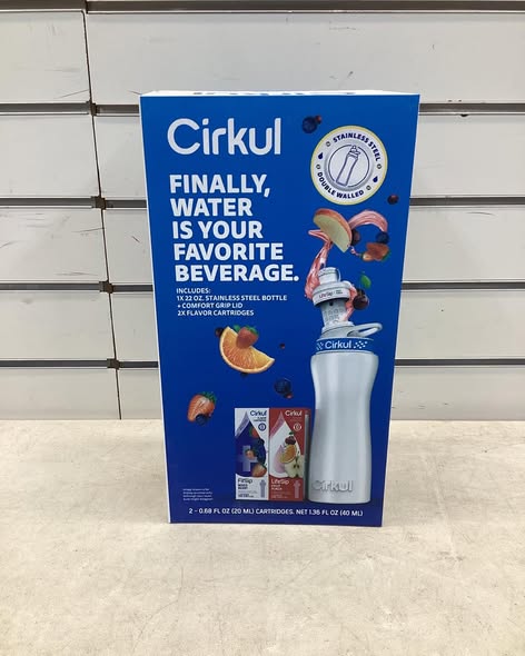 Cirkul 22oz. Stainless Steel Starter Kit + 2 Flavor Cartridges