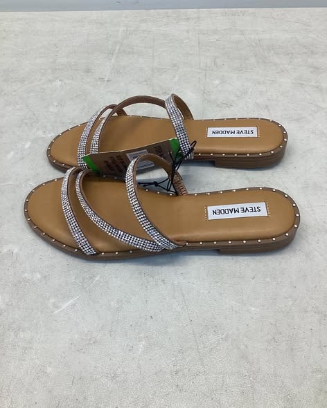 Steve Madden Women’s Roceen Leather Slip On Sandal’s Size 7