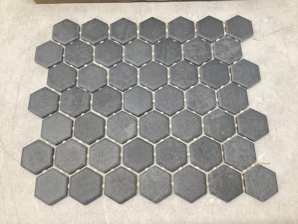 Daltile Moroccan Concrete Blue Gray 10 in. x 11 in. Glazed Ceramic Hexagon Mosaic Tile (9.72 sq. ft./Case)