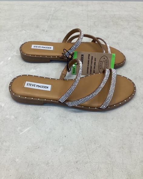 Steve Madden Women’s Roceen Leather Slip On Sandal’s Size 7