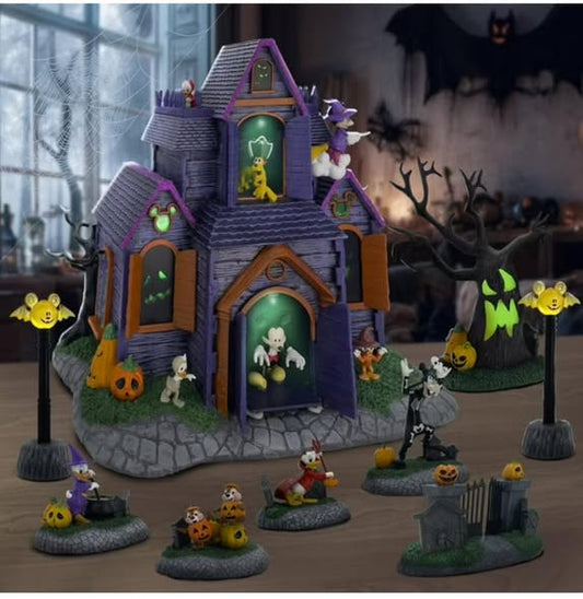 Disney Pre-Lit Animated Halloween Village, 9 pc.