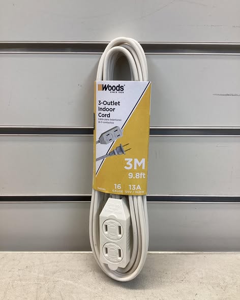 Woods 3-Outlet Indoor Cord