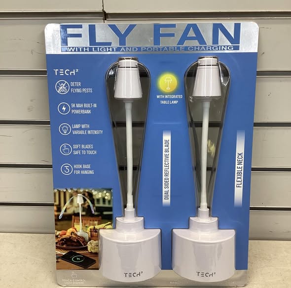 Tech Squared Fly Fan, 2pk.
