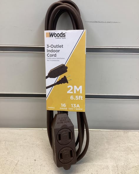 Woods 3-Outlet indoor Cord 6.5 ft