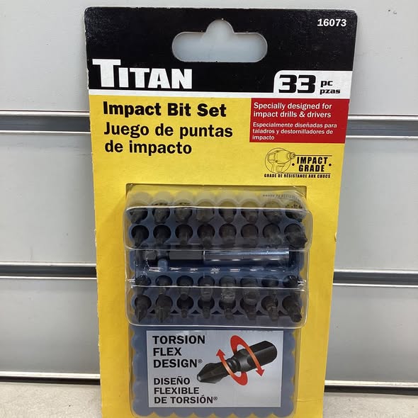 TITAN TOOL Impact Bit Set, 33 pcs.