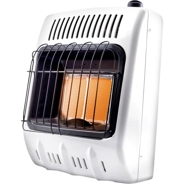 Mr. Heater Natural Gas Vent-Free Radiant Wall Heater, 10,000 BTU, 2-Plaque