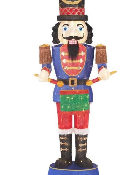 New Home Accents Holiday 6 ft. LED Nutcracker Playing Drums
