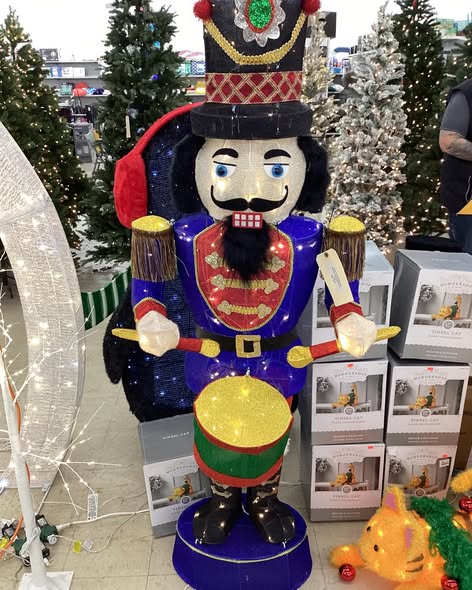 New Home Accents Holiday 6 ft. LED Nutcracker Playing Drums