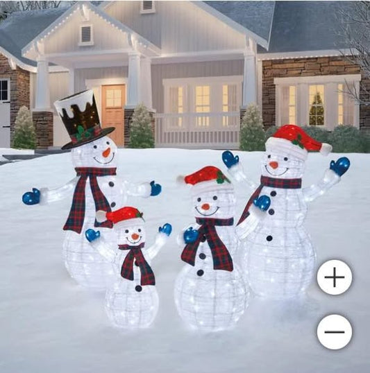Set of 4 Snowman family