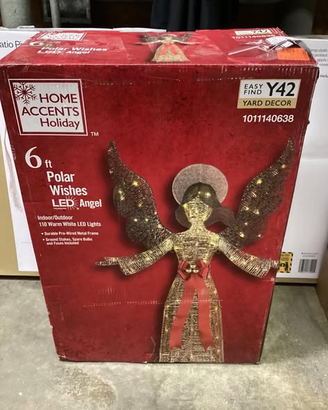 Home Accent Holiday 6 Ft Polar Wishes LED Angel Holiday Yard Decoration