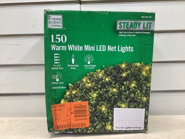 Home Accents Holiday 150 Count Warm White Steady Lit Mini LED Net Lights