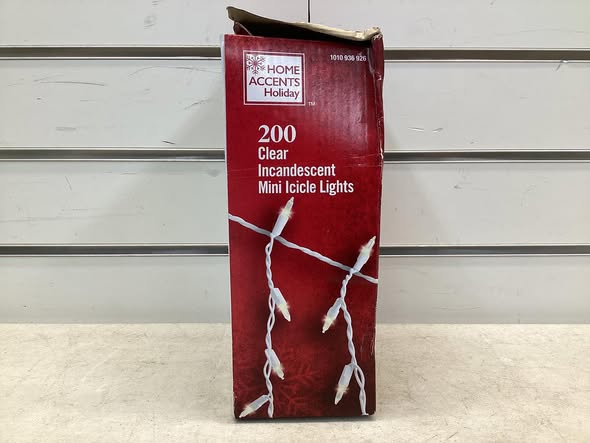 Home Accents Holiday 200 Clear Incandescent Mini Icicle Lights