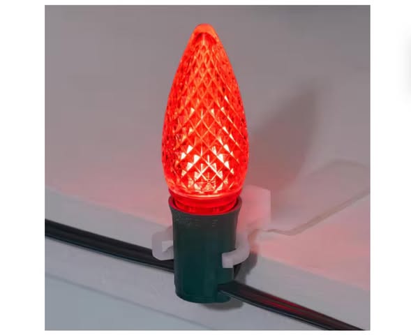 Home Accents Holiday Red and Green Commercial Grade Shatter-Resistant Faceted C9 LED Replacement Bulbs (50-Pack)