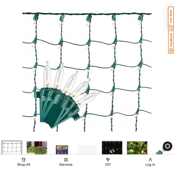 Home Accents Holiday 150 Count Warm White Steady Lit Mini LED Net Lights