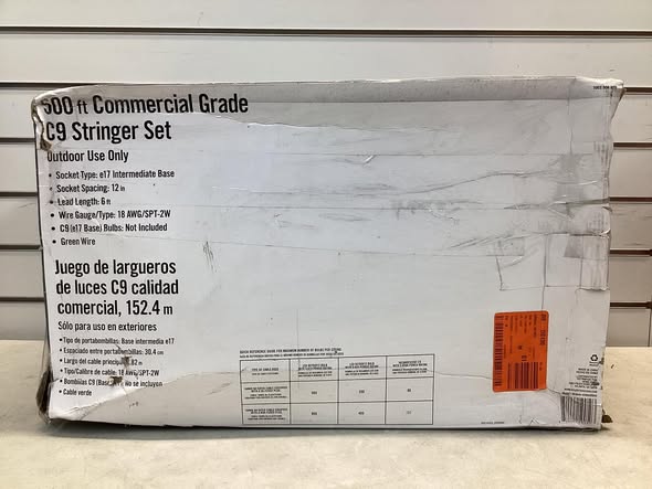 Home Accents Holiday 500 ft. Commercial Grade C9 Stringer Set