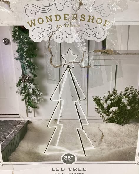 Wondershop 35” LED Style Metal Christmas Tree Silhouette Light