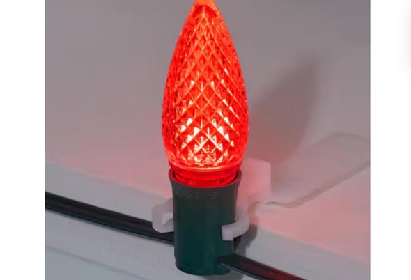 Home Accents Holiday Red Commercial Grade Shatter-Resistant Faceted C9 LED Replacement Bulbs (49-Pack)