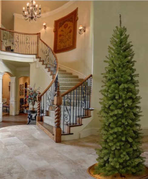 National Tree Company 9-ft North valley spruce Pencil Artificial Christmas Tree