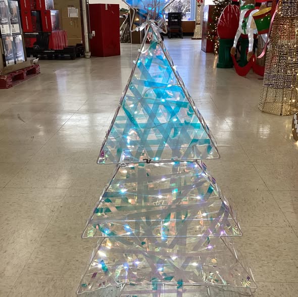 33" LED Iridescent Tree Christmas Novelty Sculpture Light - Wondershop