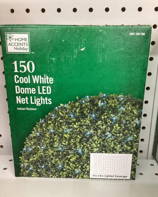 Home Accent Holiday 150 LED COOL WHITE DOME NET LIGHTS Christmas 4'x6 ft