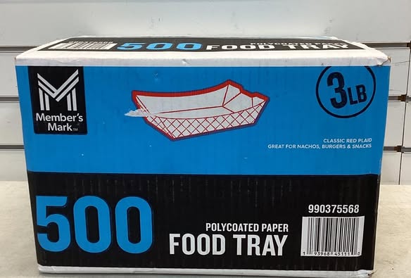 Member's Mark 3lb. Heavy Duty Paper Food Trays, 500 ct.