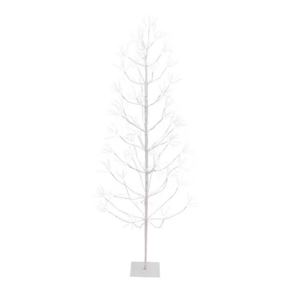 GERSON INTERNATIONAL 72 in. Tall White Electric Birch Tree with 588 Warm and Cool White LED Lights, 5 Functions
