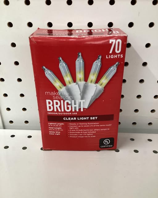 Make The Season Bright Indoor/Out door 70 Clear Light Set 14ft