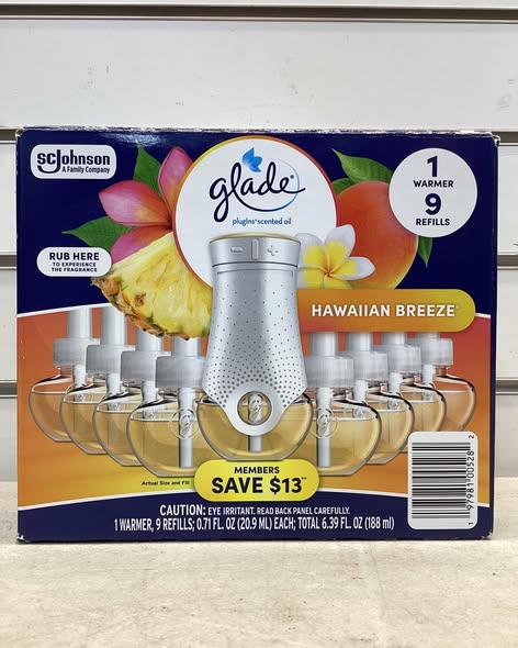 Glade PlugIns Scented Oil, Hawaiian Breeze, 1 Warmer + 9 Refills