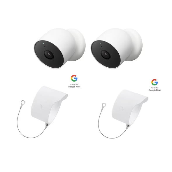Google Battery-Powered Nest 1080p HD Security Cameras, 2pk.