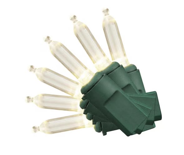 Home Accents Holiday 100 Count Warm White Steady Lit Super Bright Mini LED Lights