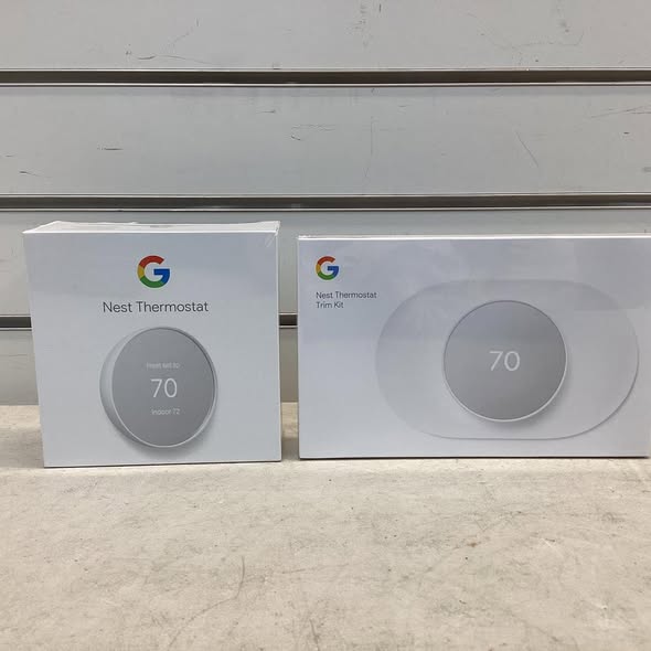 Google Nest Smart Thermostat with Bonus Trim Kit Snow