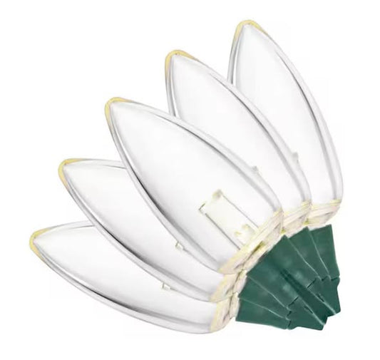 Home Accents Holiday 100 Count Warm White Transparent C9 LED Lights Heavy Duty