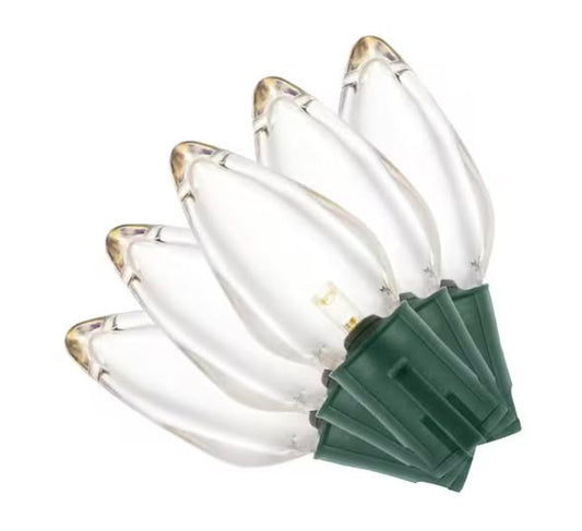 Home Accents Holiday 100 Count Warm White Steady Lit Super-Bright C9 LED Lights