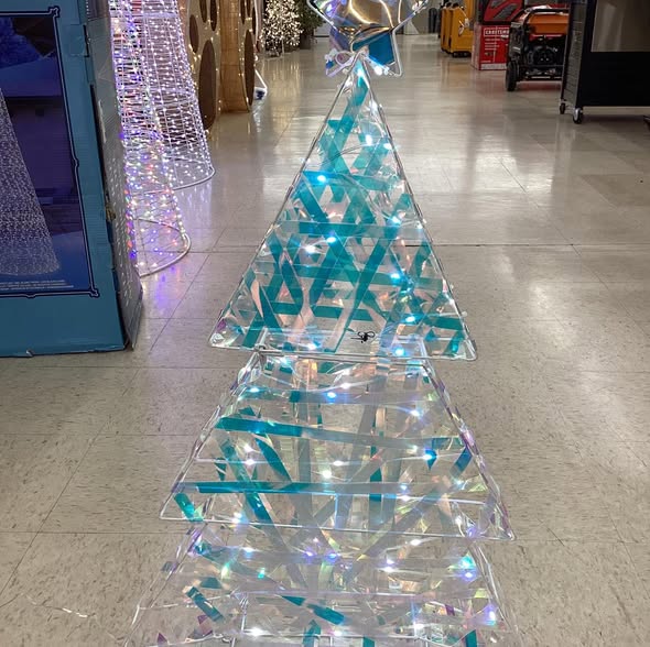 33" LED Iridescent Tree Christmas Novelty Sculpture Light - Wondershop