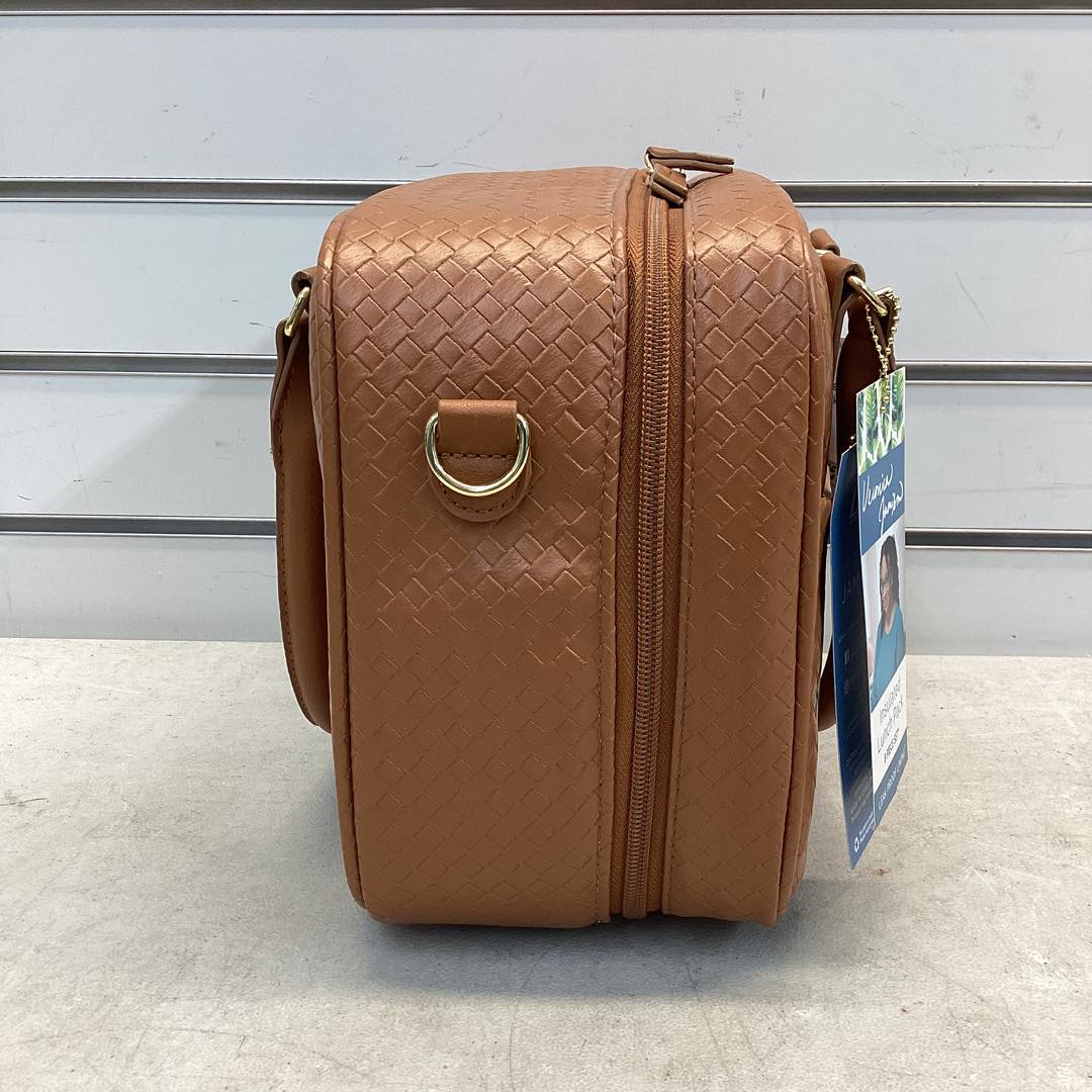 Veronica Jamison Hampton Faux Leather Lunch Tote by Arctic Zone, Lunch Bag with Food Storage & Ice Pack