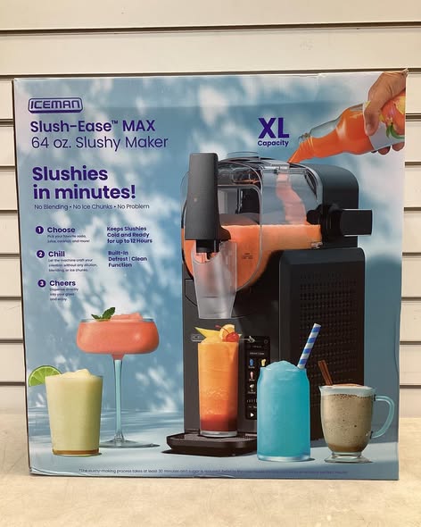 Slush-Ease 88 oz. Total / 64 oz. Drink Capacity Slushy Maker with Touchscreen and 5 Functions