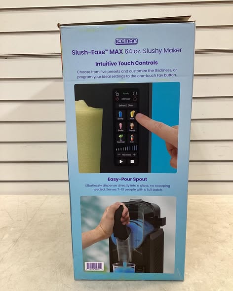 Slush-Ease 88 oz. Total / 64 oz. Drink Capacity Slushy Maker with Touchscreen and 5 Functions