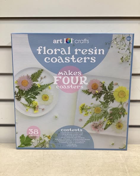 Art 101 Crafts Floral Resin Coasters Kit