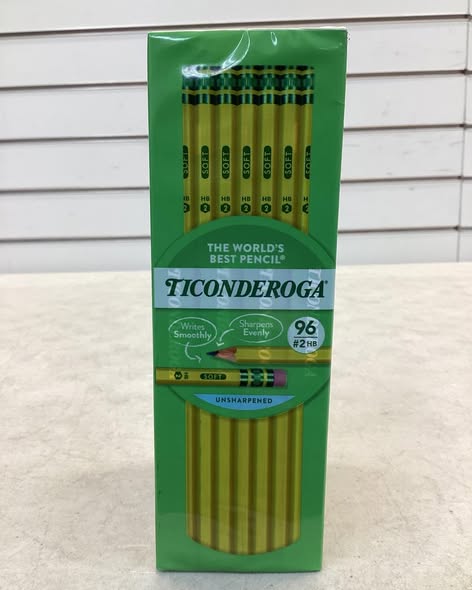 Ticonderoga Woodcase Pencil, HB #2, Yellow Barrel, 96ct.