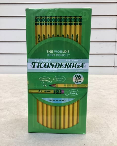 Ticonderoga Woodcase Pencil, HB #2, Yellow Barrel, 96ct.